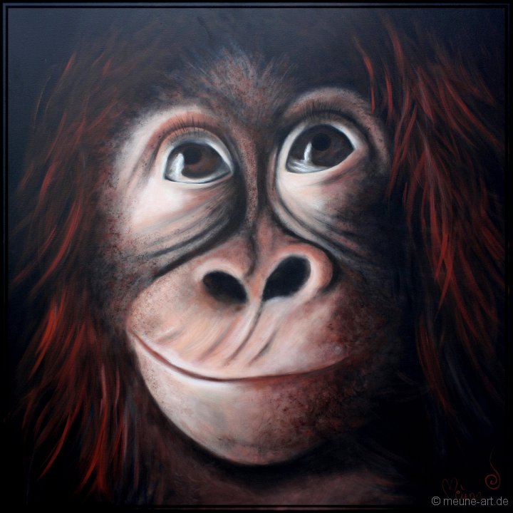 Orang-Utan 1 Acryl auf Leinwand;
120 x 120 cm;
verkauft